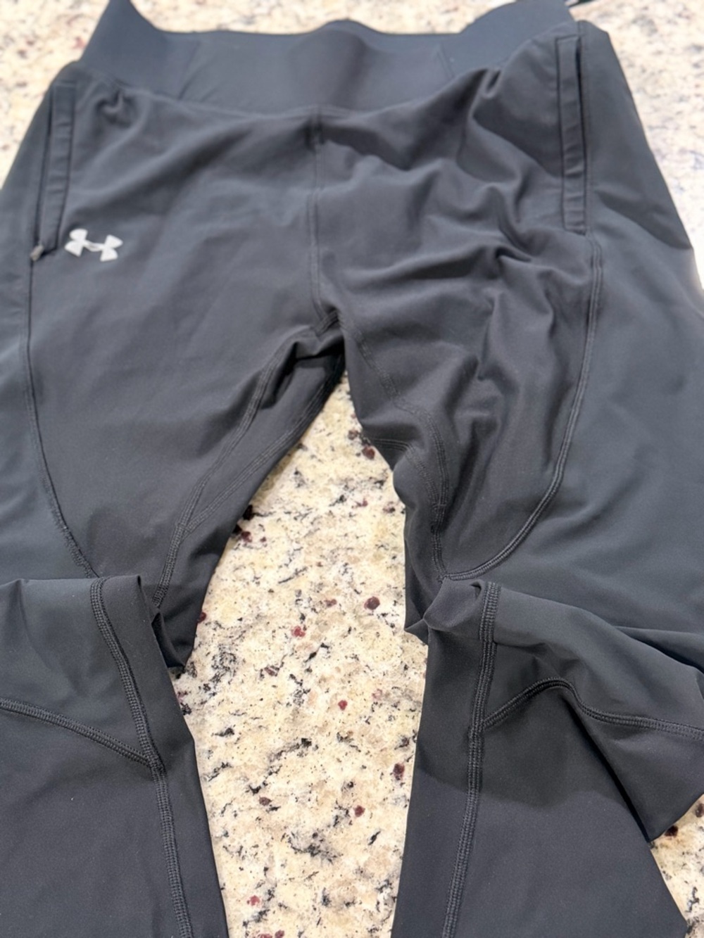 Under Armour Black Performance Running Tights loose fit